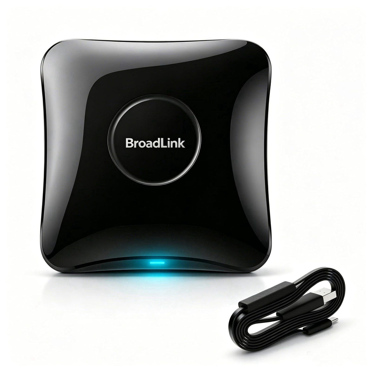 Broadlink Rm4 Pro Universal Remote with Sensor Cable,RF/IR Smart Remote – back view and specifications