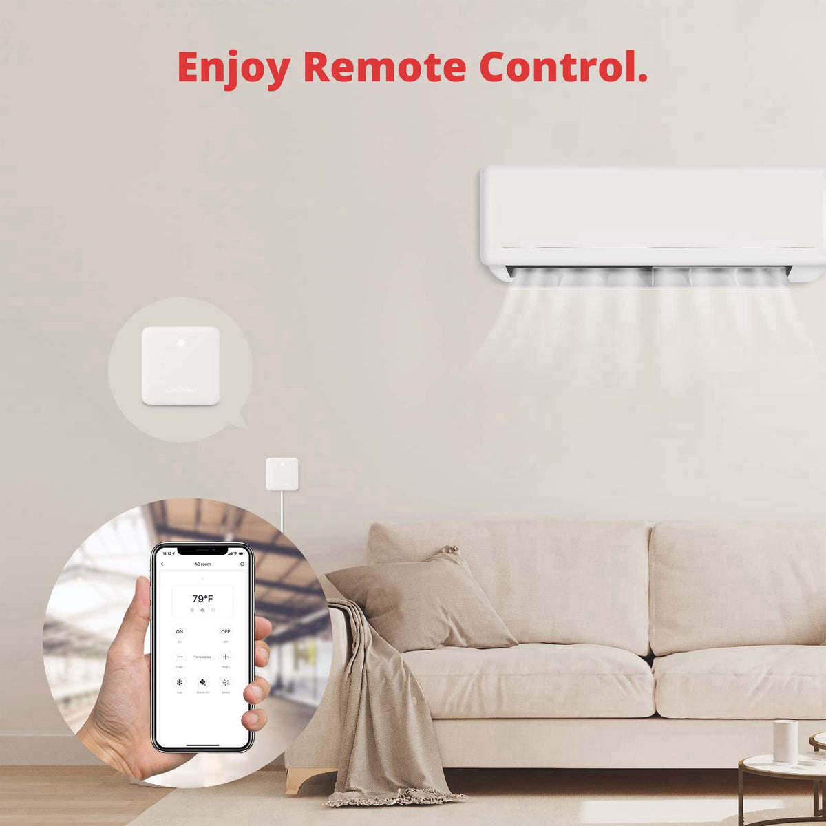 SwitchBot Hub Mini Smart Remote - IR Blaster, Link SwitchBot to Wi-Fi (Support 2.4GHz), Control TV, Air Conditioner, Com