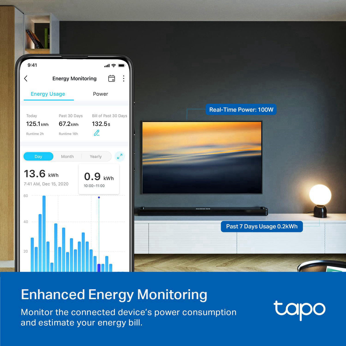 Tapo Smart Plug Wi Fi in Wall Outlet P210M Matter Compatible by Premium Selection — view 5