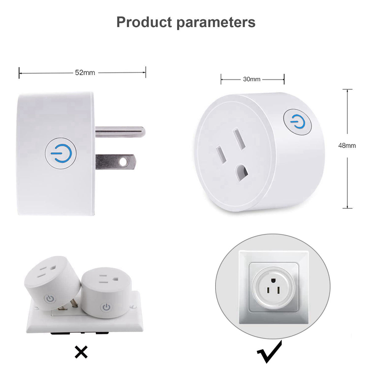 Sparkleiot Mini WiFi Smart Plug Outlet Voice Remtoe Control with Alexa Works with Google Assistant IFTTT, Tuya Smart APP