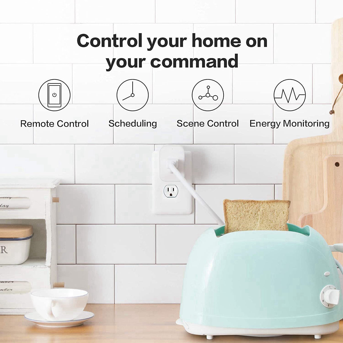 Aqara Zigbee Smart Plug with Energy Monitoring, Overload Protection – back view and specifications