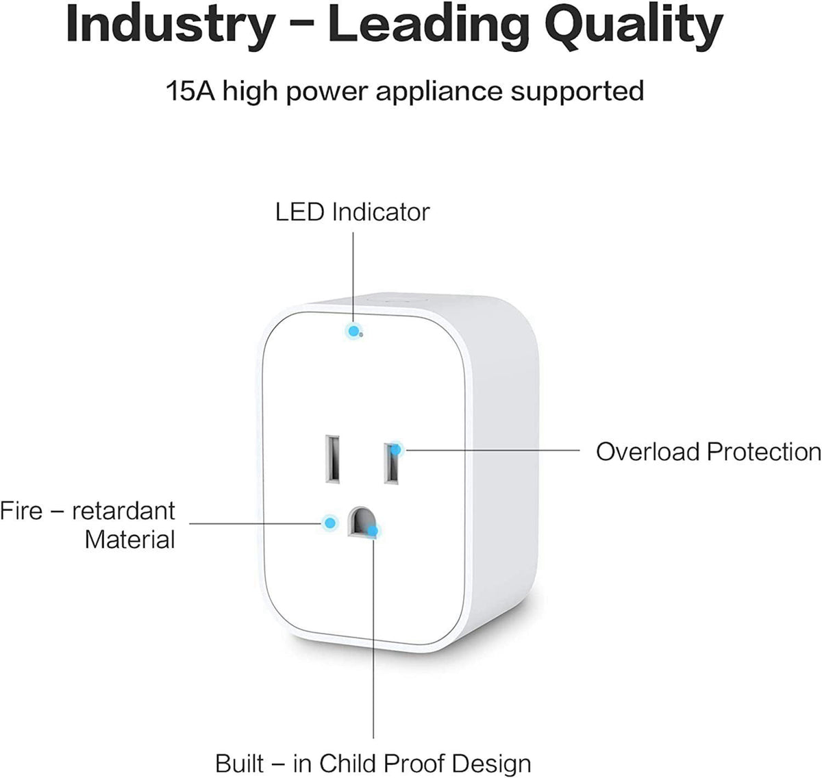 Aqara Zigbee Smart Plug with Energy Monitoring, Overload Protection – alternate angle