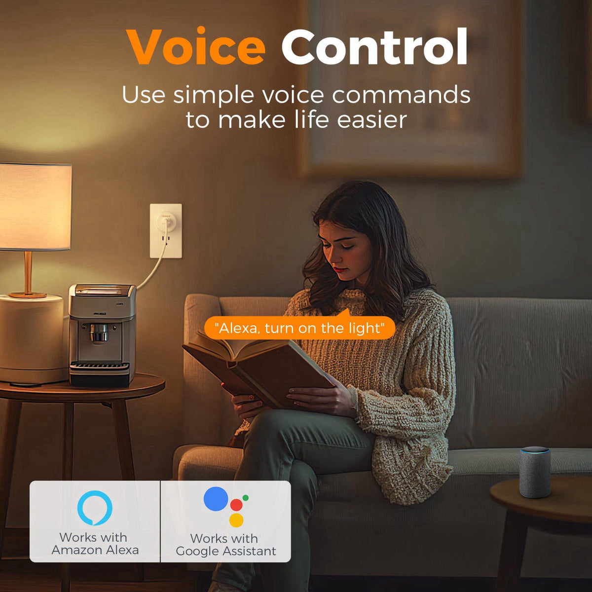 TESSAN WiFi Smart Plug, Wireless Timer Outlet 4‑Pack – packaging and label