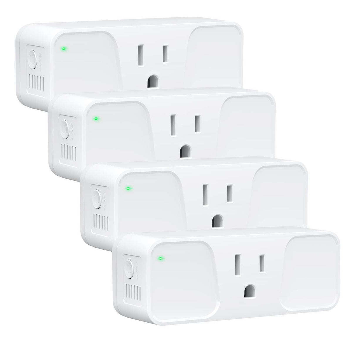 Smart Plug, 4 Pack Milfra 2.4GHz WiFi Smart Plug Smart Home Wi-Fi Outlet Compatible with Alexa Google Assistant – close-