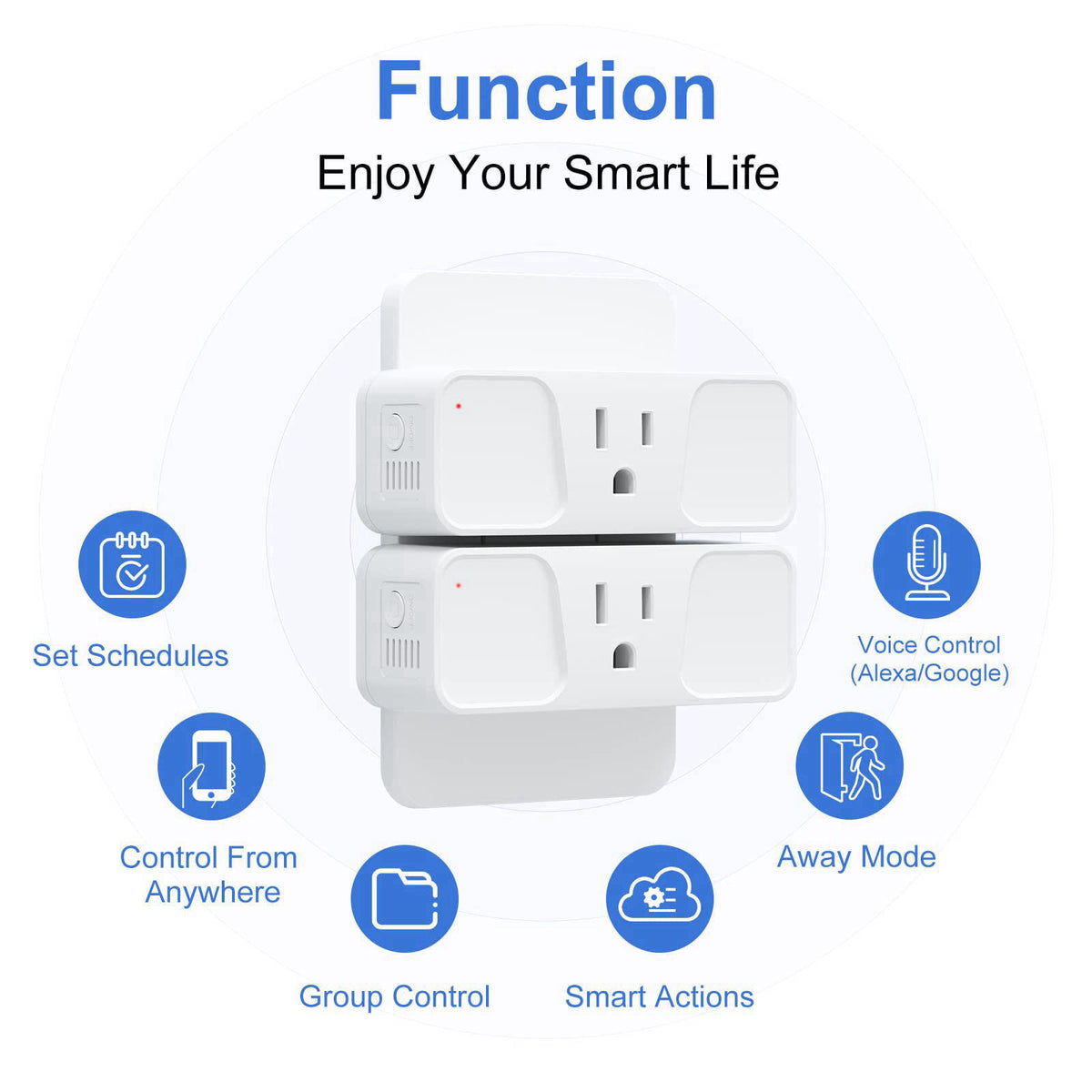 Smart Plug, 4 Pack Milfra 2.4GHz WiFi Smart Plug Smart Home Wi-Fi Outlet Compatible with Alexa Google Assistant – full v