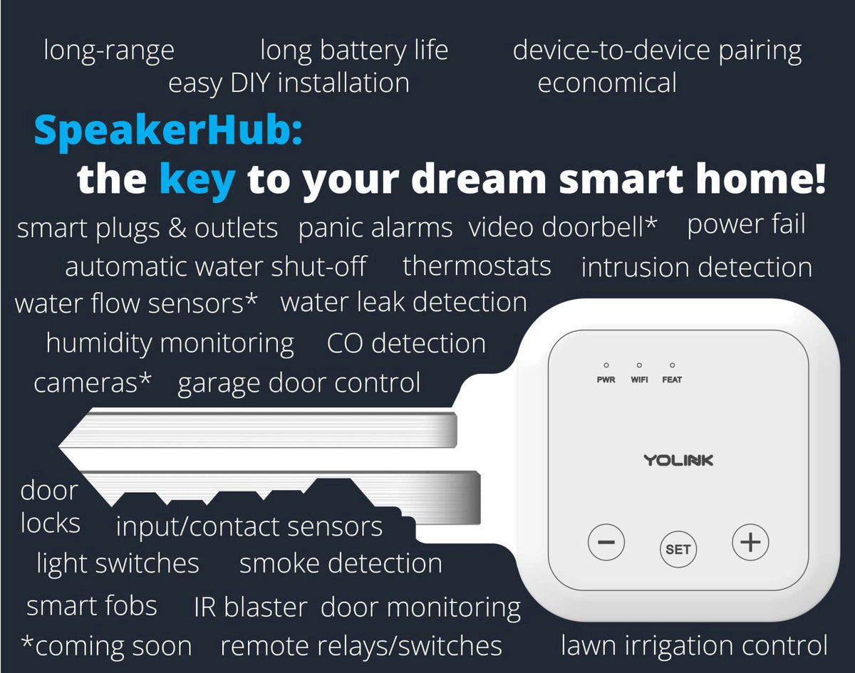 YoLink SpeakerHub Smart Home Hub with Voice Alerts, YS1604 – full view