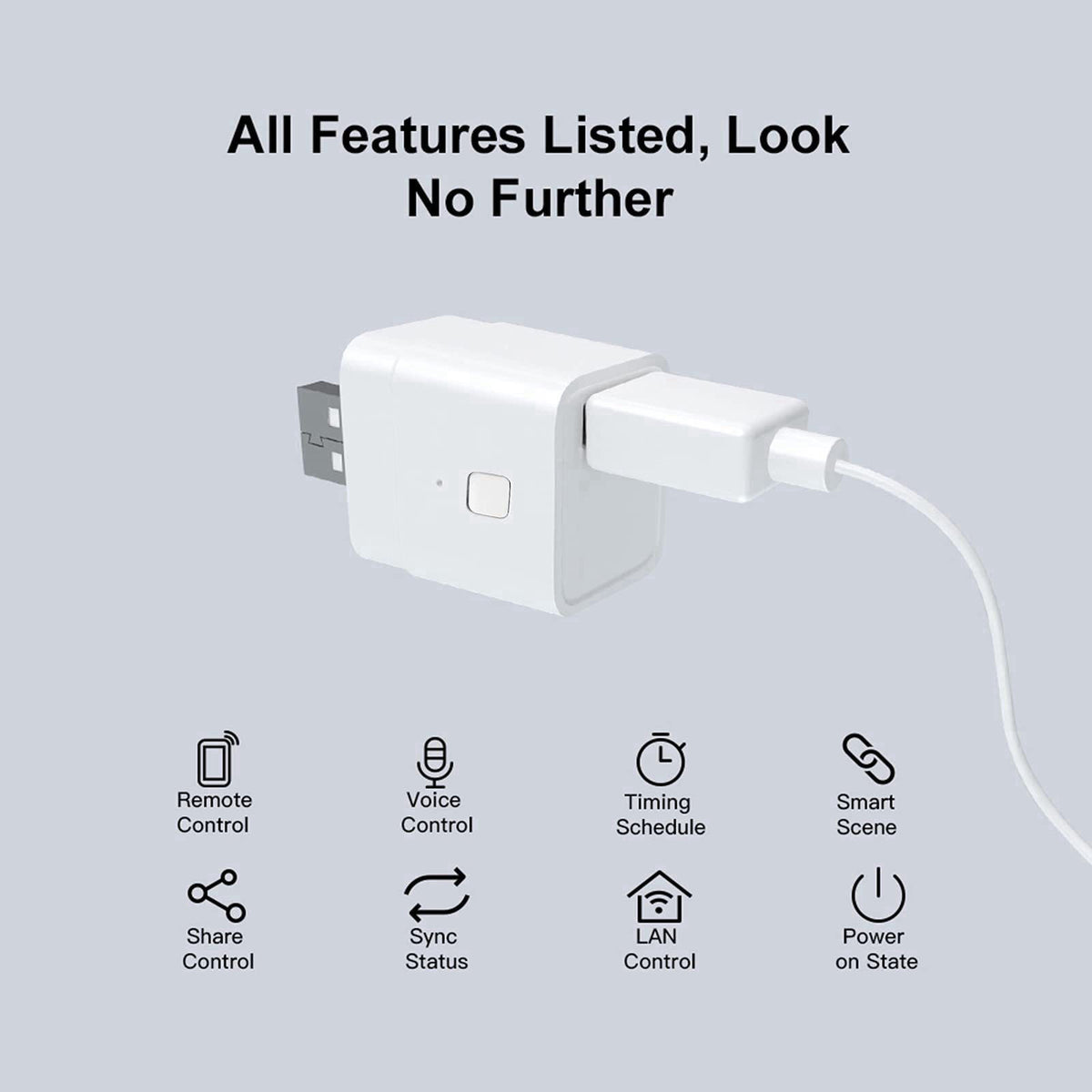 Splenssy Tuya Micro DC 5V Smart WiFi Adaptor for USB Devices, DIY Smart Home Wireless Adaptor, APP Remote Control, Compa