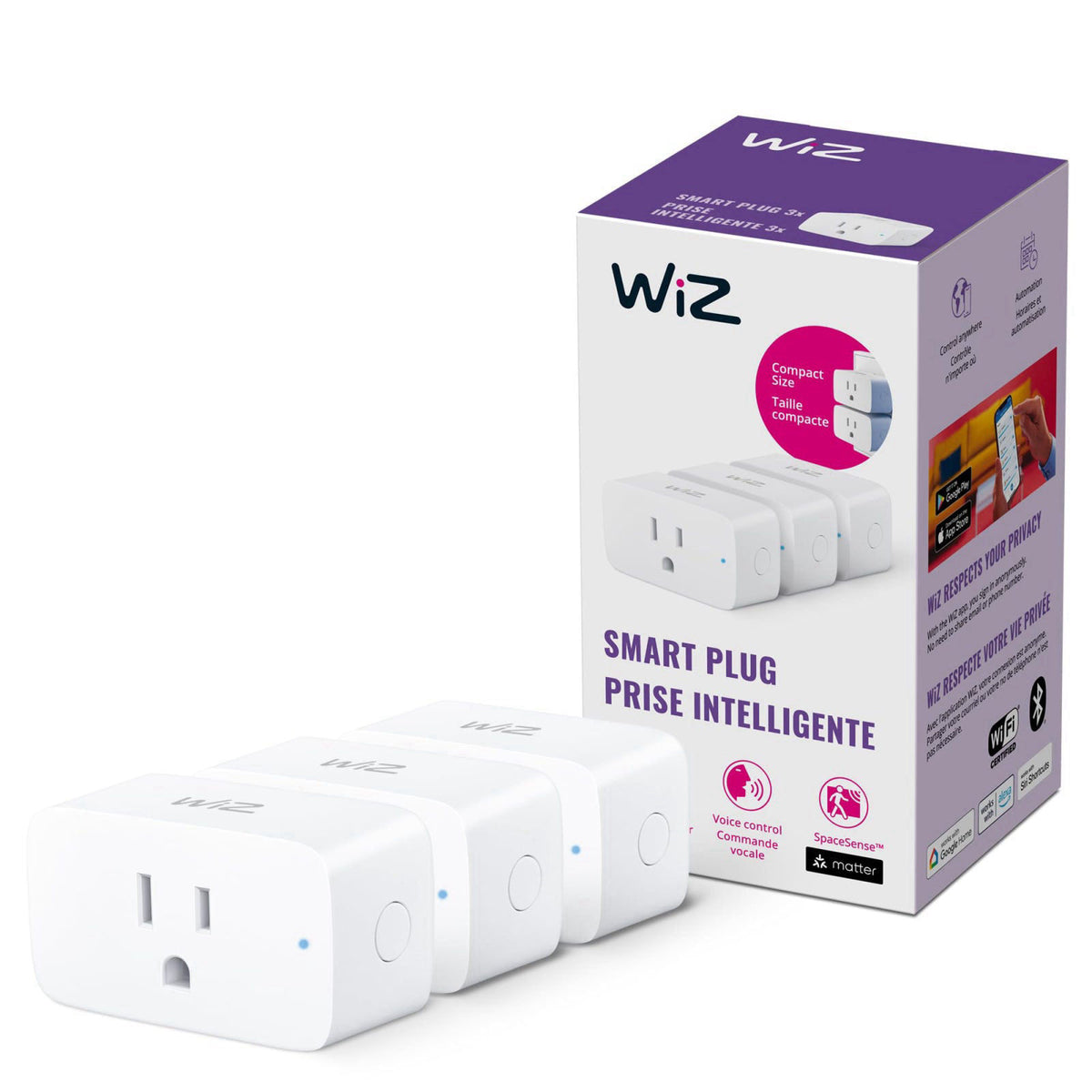 WiZ Connected WiZ Smart Plug- Sunset to Sunrise Automation + Motion Detection + Control with Voice or App, Compatible wi