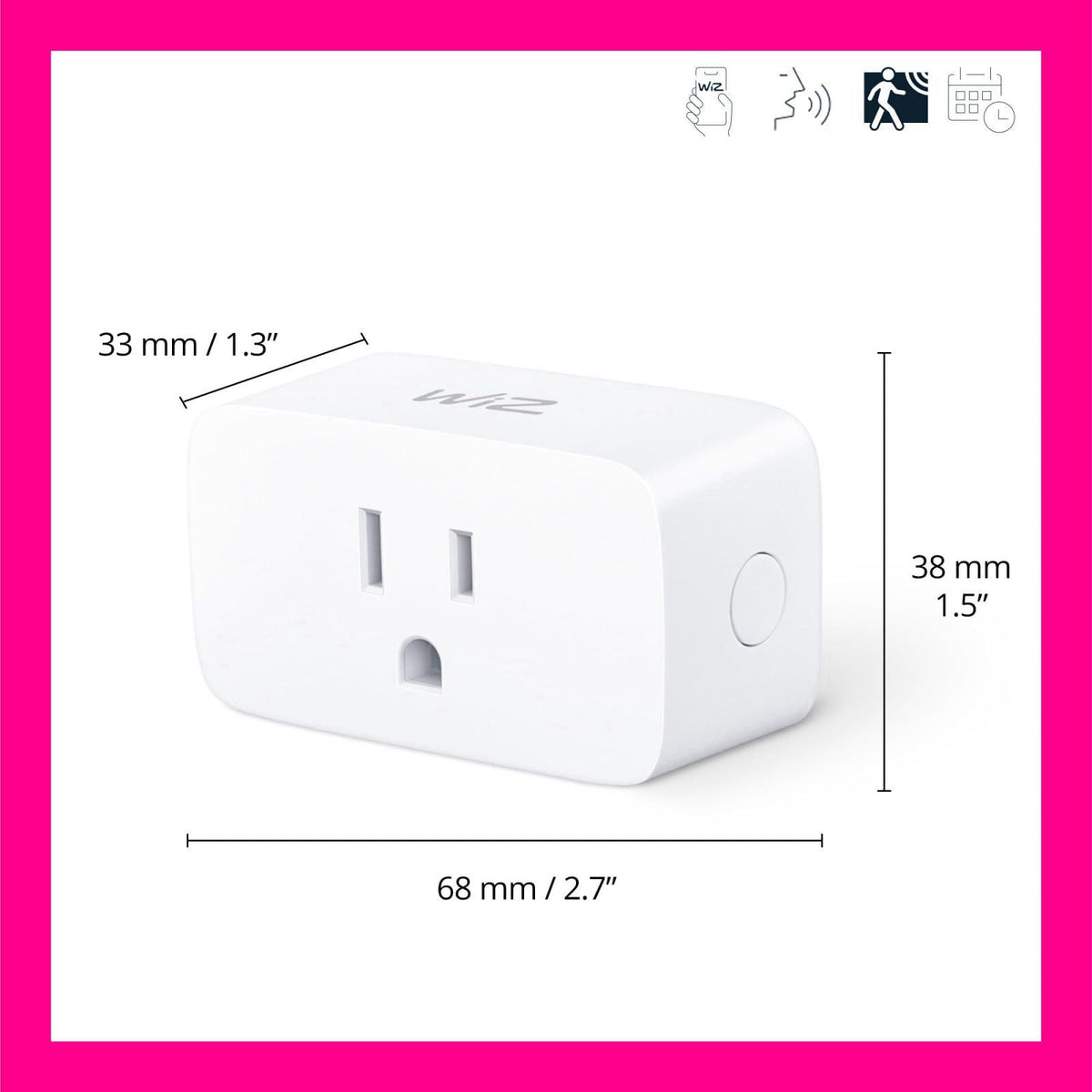 WiZ Connected WiZ Smart Plug- Sunset to Sunrise Automation + Motion Detection + Control with Voice or App, Compatible wi