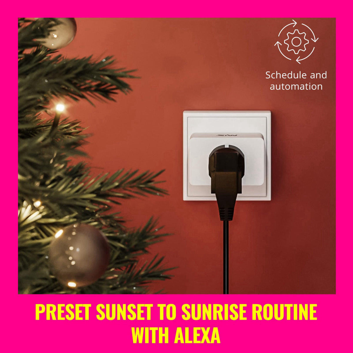 WiZ Connected WiZ Smart Plug- Sunset to Sunrise Automation + Motion Detection + Control with Voice or App, Compatible wi