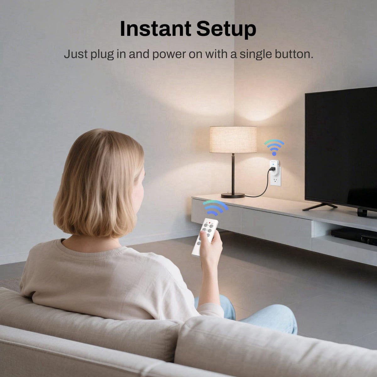 BN-LINK Wireless Remote Control Outlet Electrical Switch for Lights, Fans, Christmas Lights, Small Appliance, 100ft Long