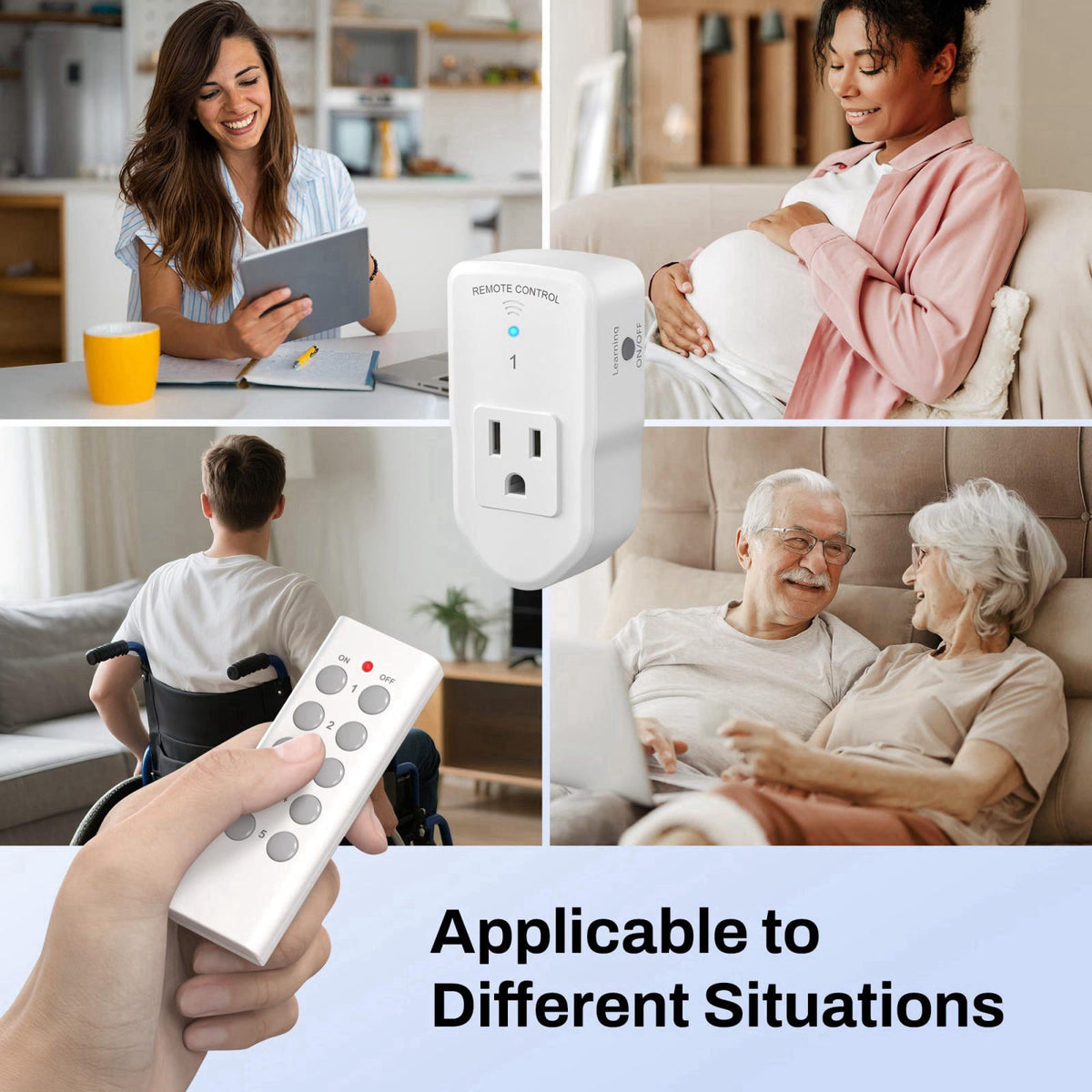 BN-LINK Wireless Remote Control Outlet Electrical Switch for Lights, Fans, Christmas Lights, Small Appliance, 100ft Long