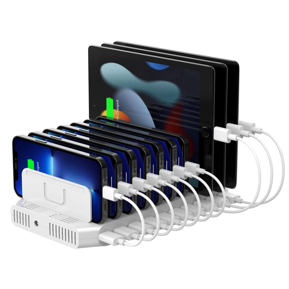 Unitek 10-Port Charging Station, USB Charger Organizer for Multiple Device