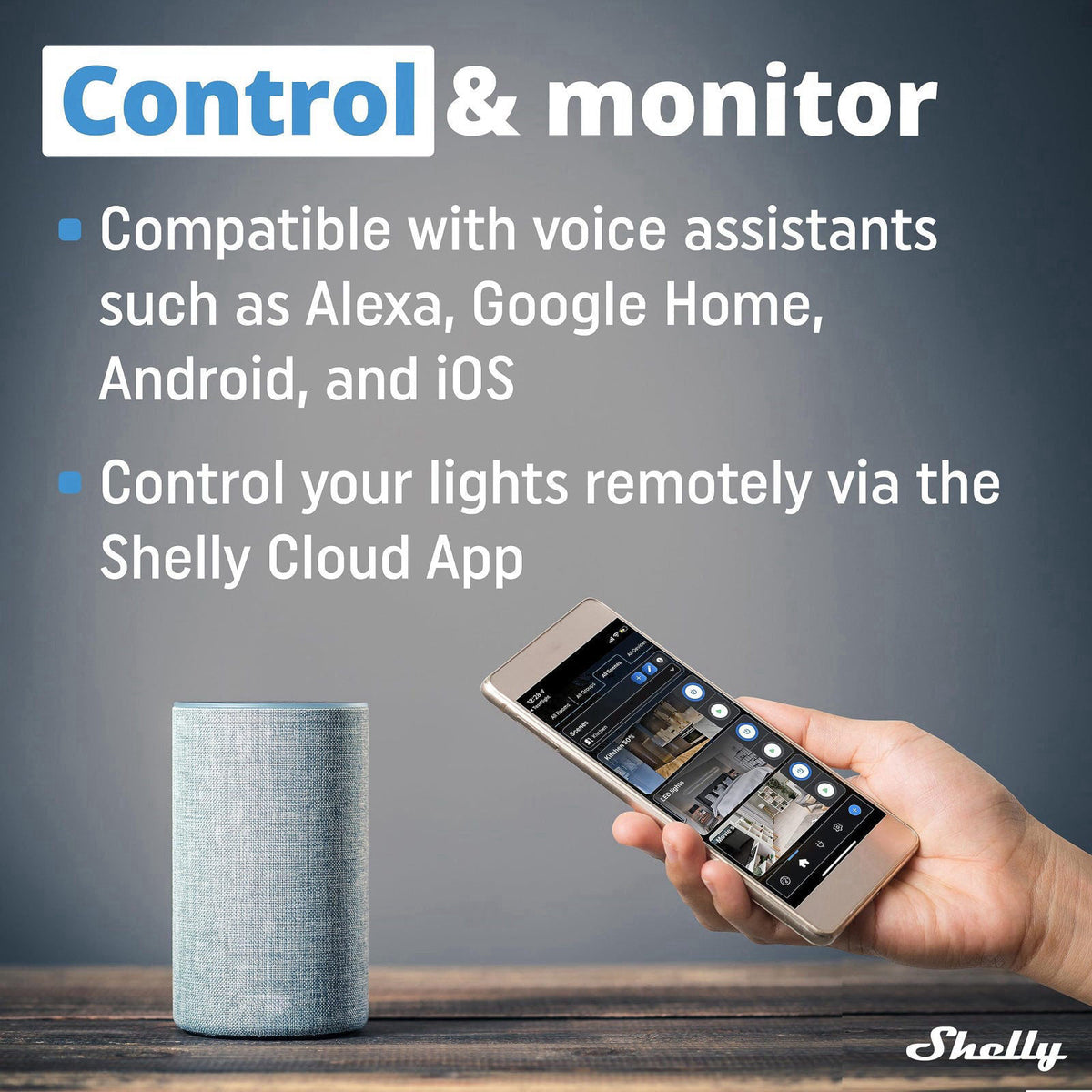 Shelly Plus Wall Dimmer UL | WiFi Smart Wall Dimmer Switch | Home Automation | Bluetooth Gateway | Compatible with Alexa