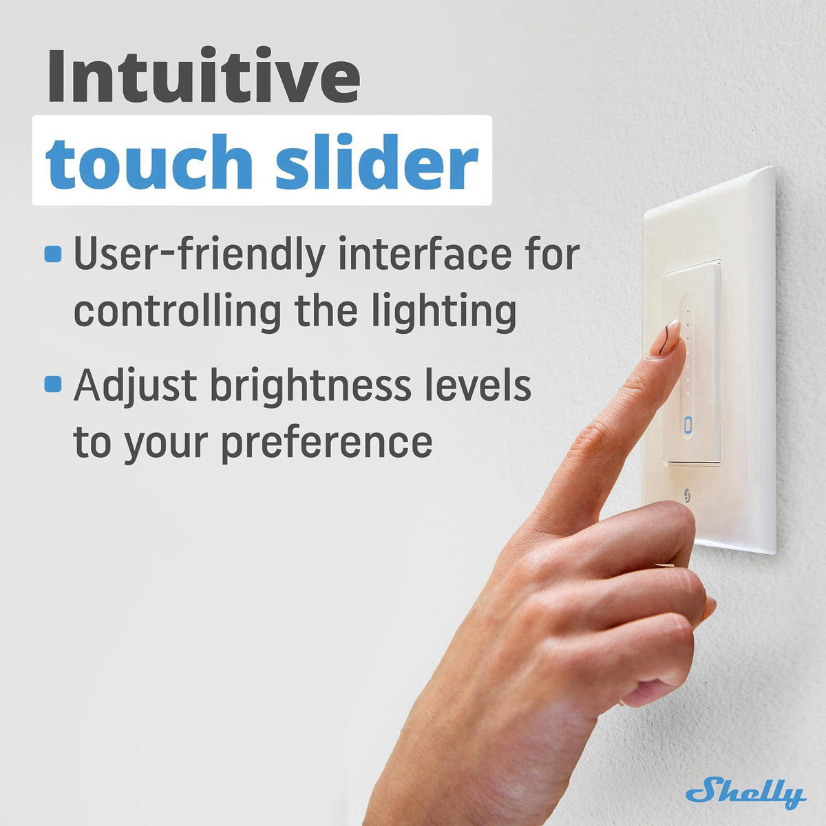 Shelly Plus Wall Dimmer UL | WiFi Smart Wall Dimmer Switch | Home Automation | Bluetooth Gateway | Compatible with Alexa
