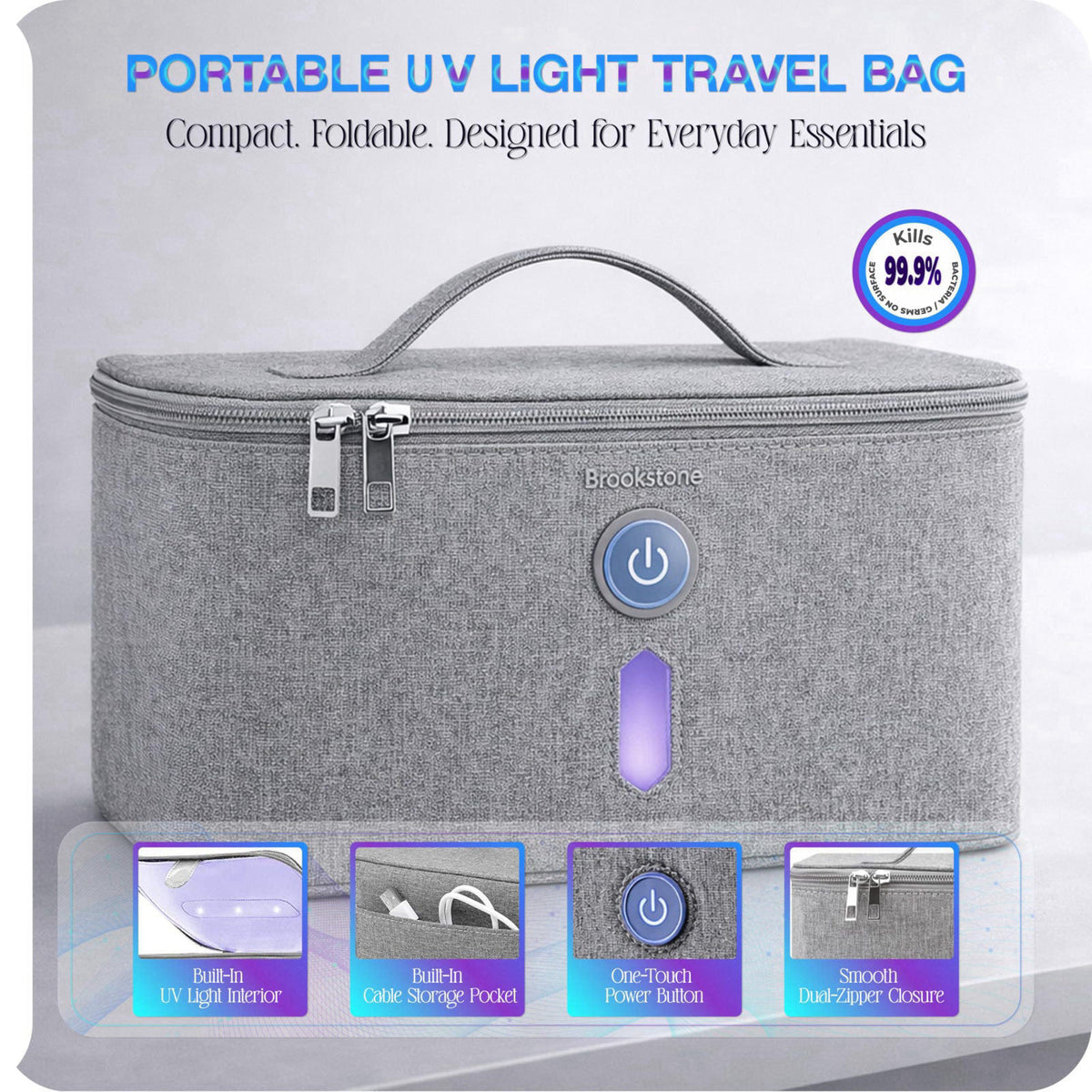 Brookstone UV Light Bag Portable Sterilizing Bag for by Premium Selection — view 3