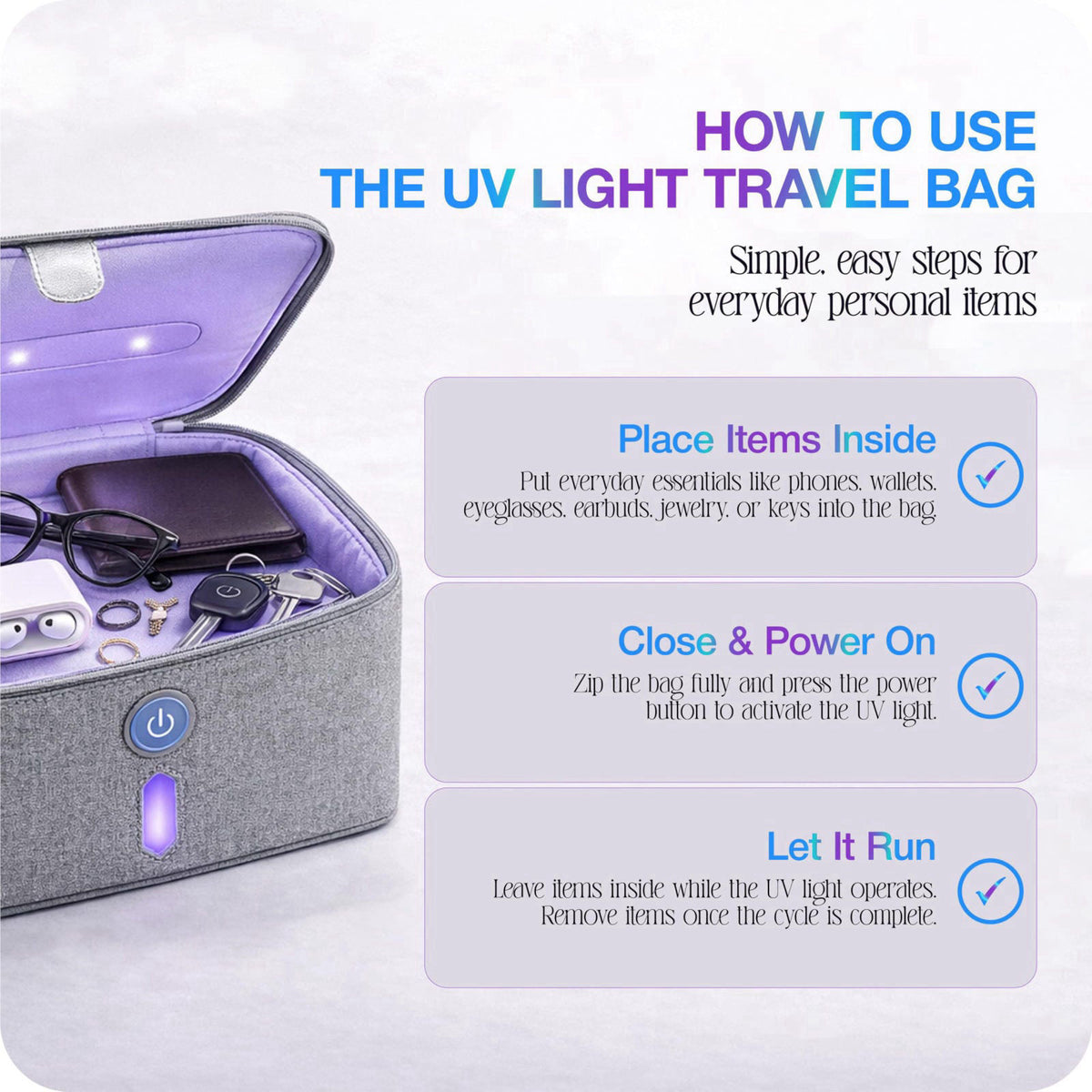 Brookstone UV Light Bag Portable Sterilizing Bag for by Premium Selection — view 6