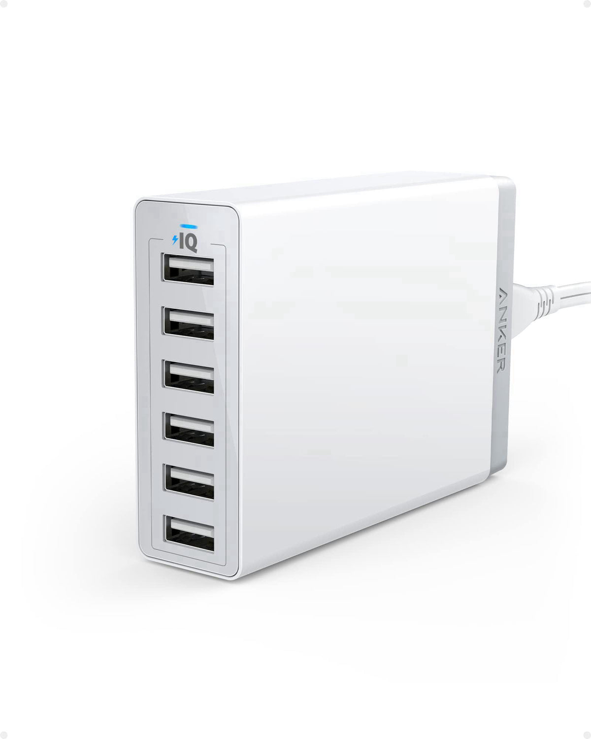 Anker Desktop Charger, 60W 6 Port USB Multiple Charging Hub