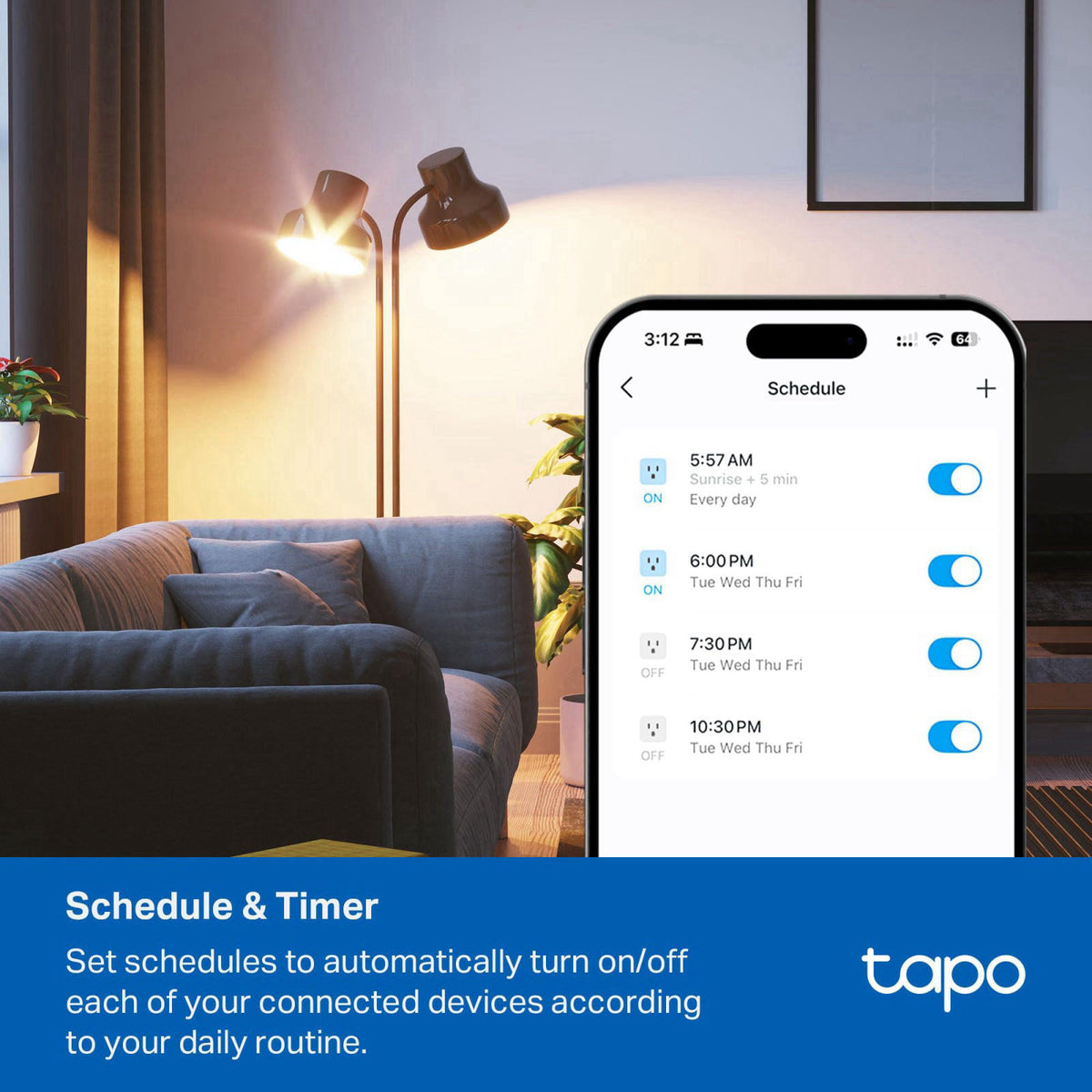 Tapo Smart Wi Fi Power Strip Matter P316M Energy Monitoring by Premium Selection — view 6