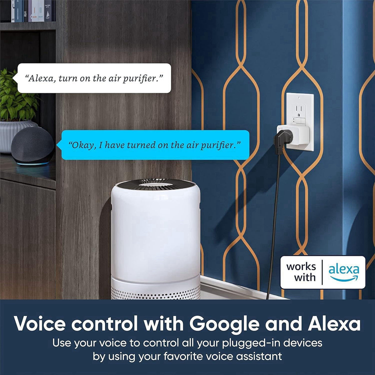 Wyze Lifestyle Wyze Smart Plug 2.4GHz Wi-Fi Outlet, Certified for Humans, 2-Pack – full view