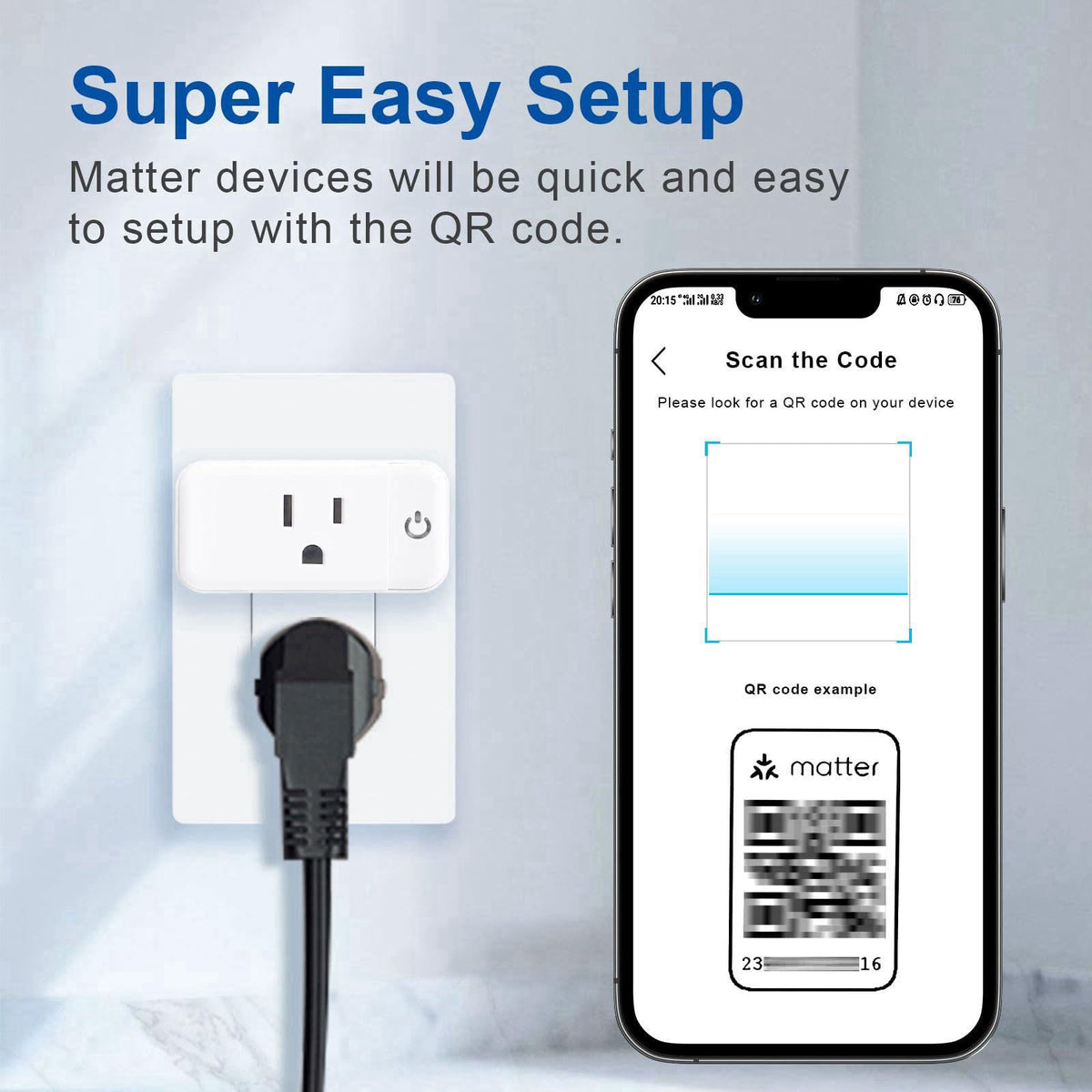 junlit Matter Smart Plug 15A, HomeKit, Siri, Alexa, Google, 2.4G, ETL&FCC, 4 PK – packaging and label