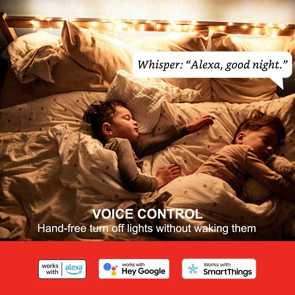 Sengled Use Products, Compatible with Alexa and Google Assistant – back view and specifications