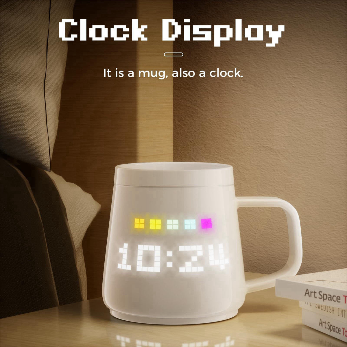 Namfar PixelMug P1:AI-Enhanced Smart Mug with Pixel Display|DIY Pixel Art|Remote Interaction|Coffee Temperature Tracking