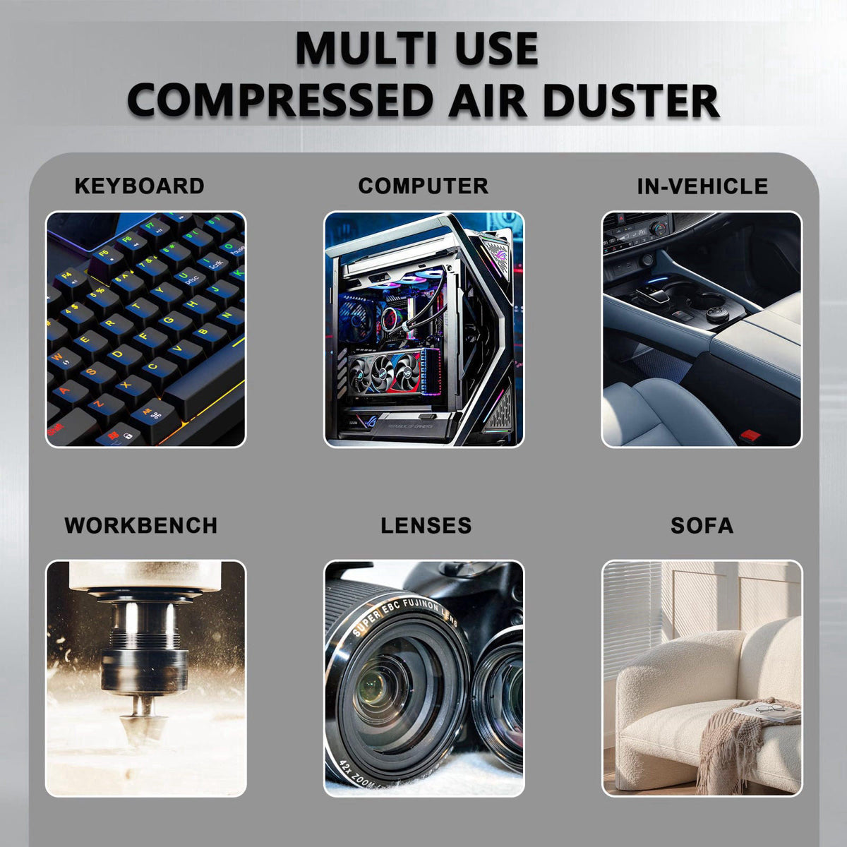 SDFM Compressed Air Duster - 3-Gear Adjustable Rechargeable Air Duster – alternate angle