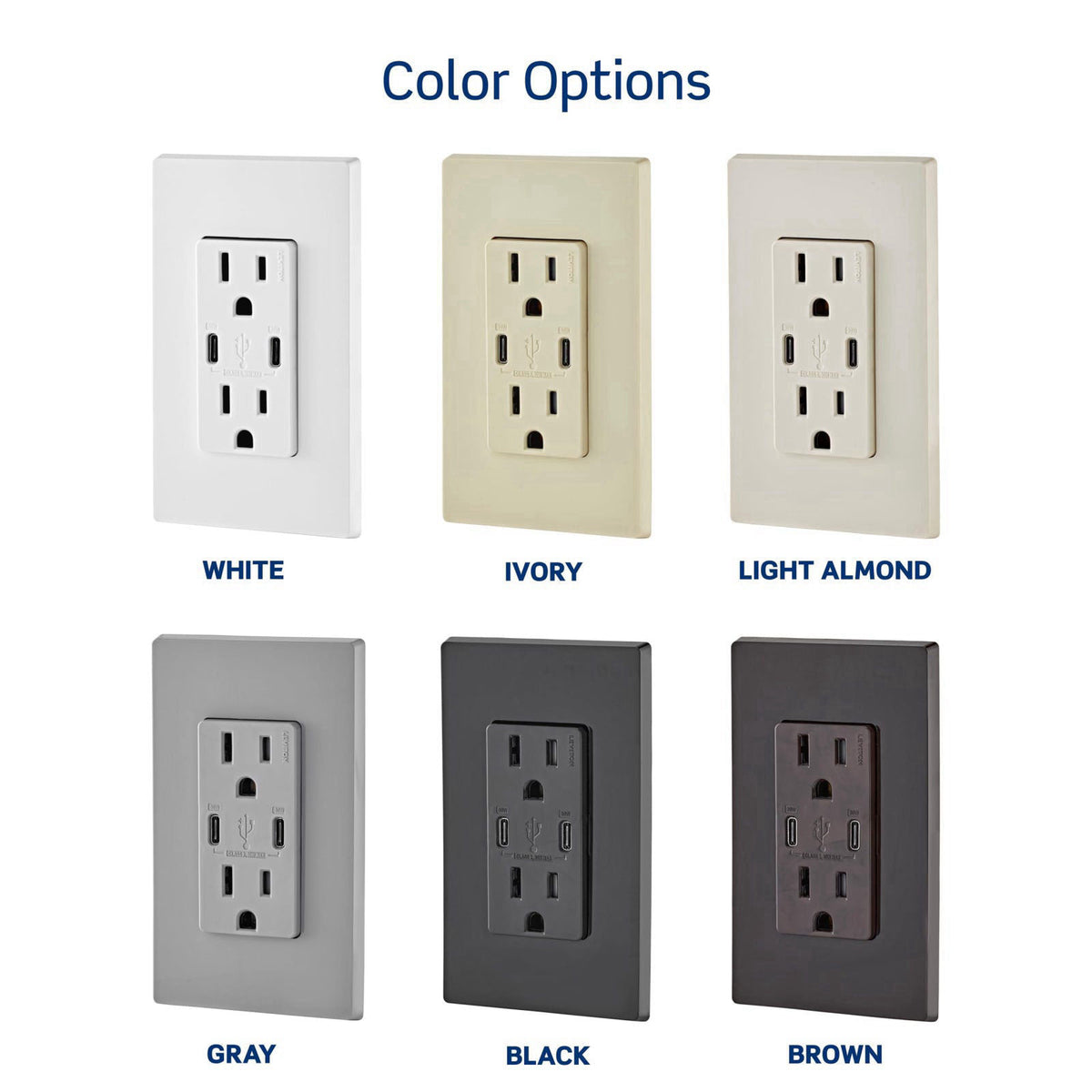 Leviton – Standard Outlets on display