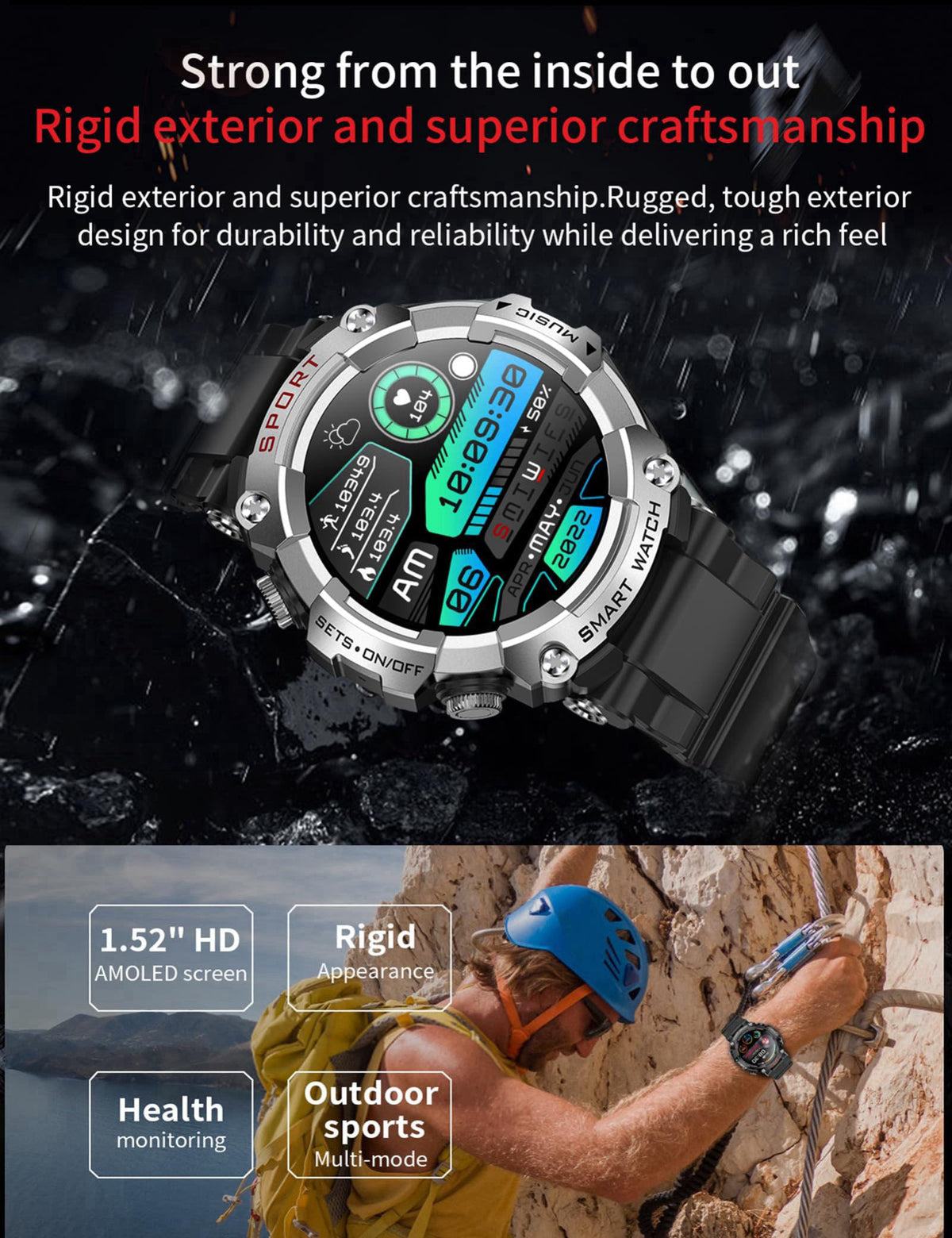 ATEVIX Smart Watch with Earbuds for Men, Smart Watches for Android Phones, Bluetooth Calling can Answer and Make Calls, 