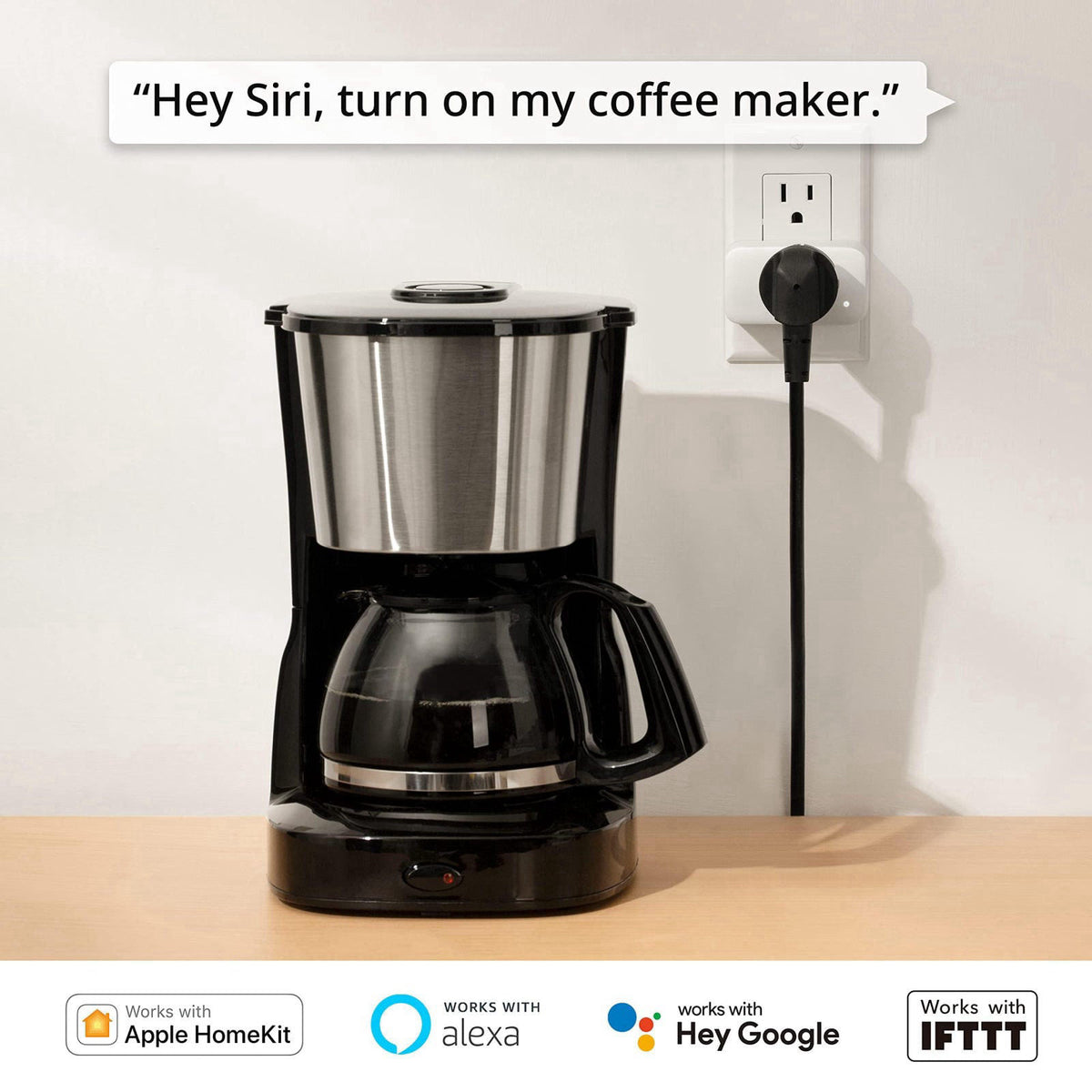 SwitchBot HomeKit Smart Plug Mini 15A – No Hub Required, Energy Monitoring, WiFi (2.4GHz), Works with Siri, Alexa, Googl