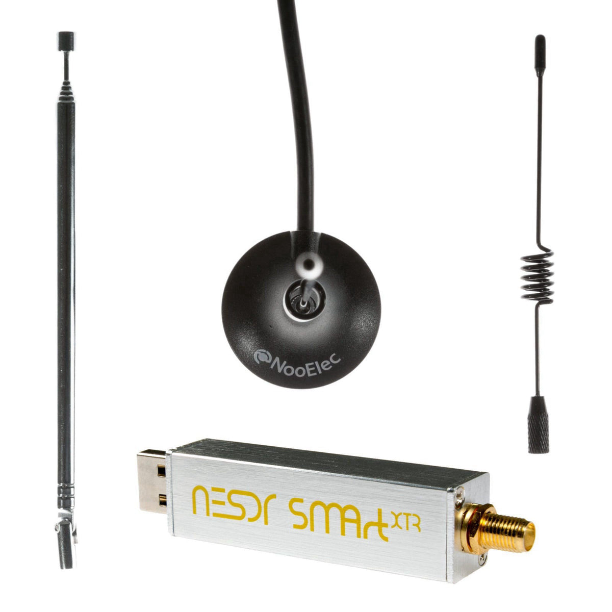 NooElec NESDR SMArt XTR Bundle - Premium RTL-SDR w/Extended Tuning Range, Aluminum Enclosure, 0.5PPM TCXO, SMA Input