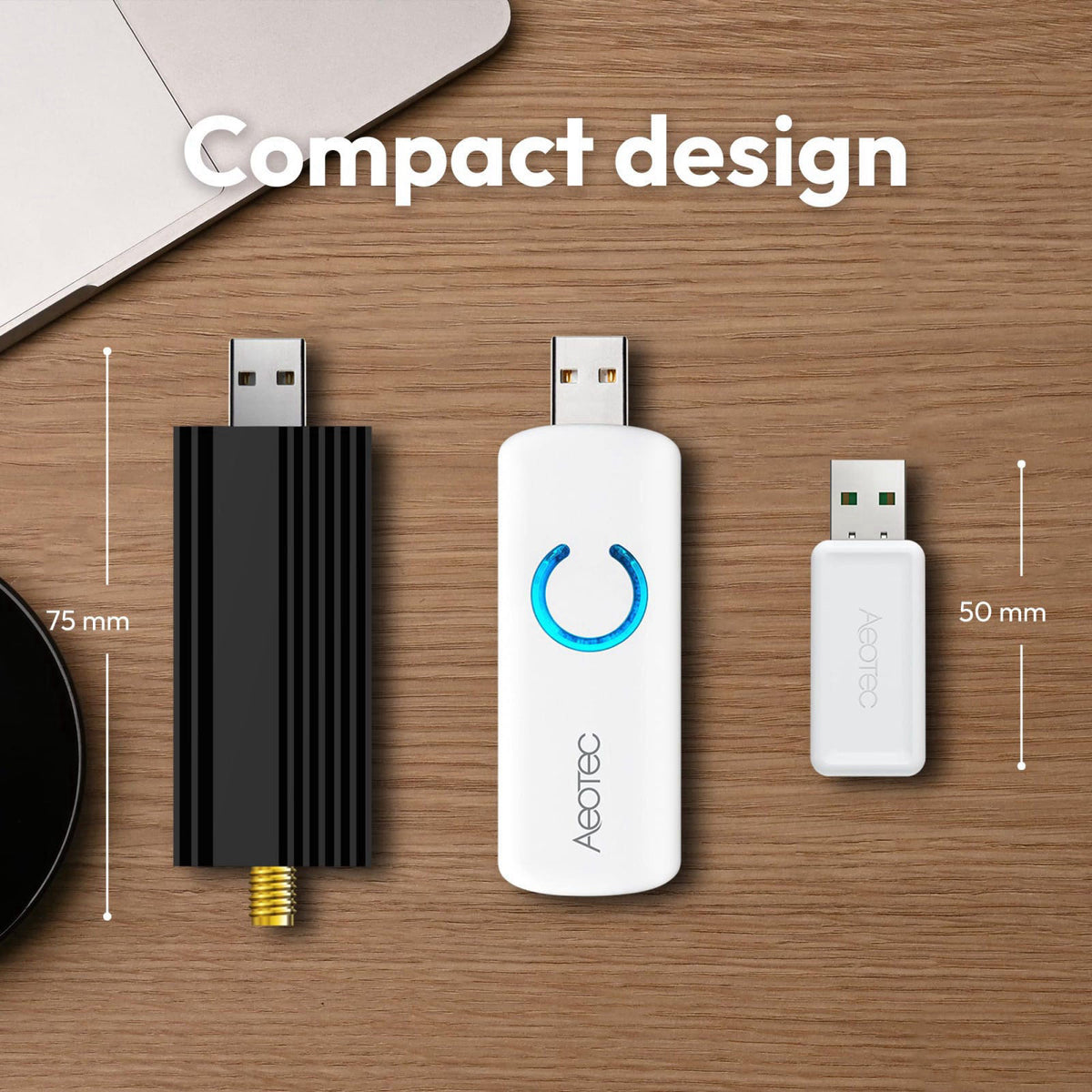 AEOTEC Z-Stick 10 Pro - Zigbee 3.0 & Z-Wave 800 Series USB Adapter - Works with HomeAssistant - Zigbee2MQTT - Z-Wave Con