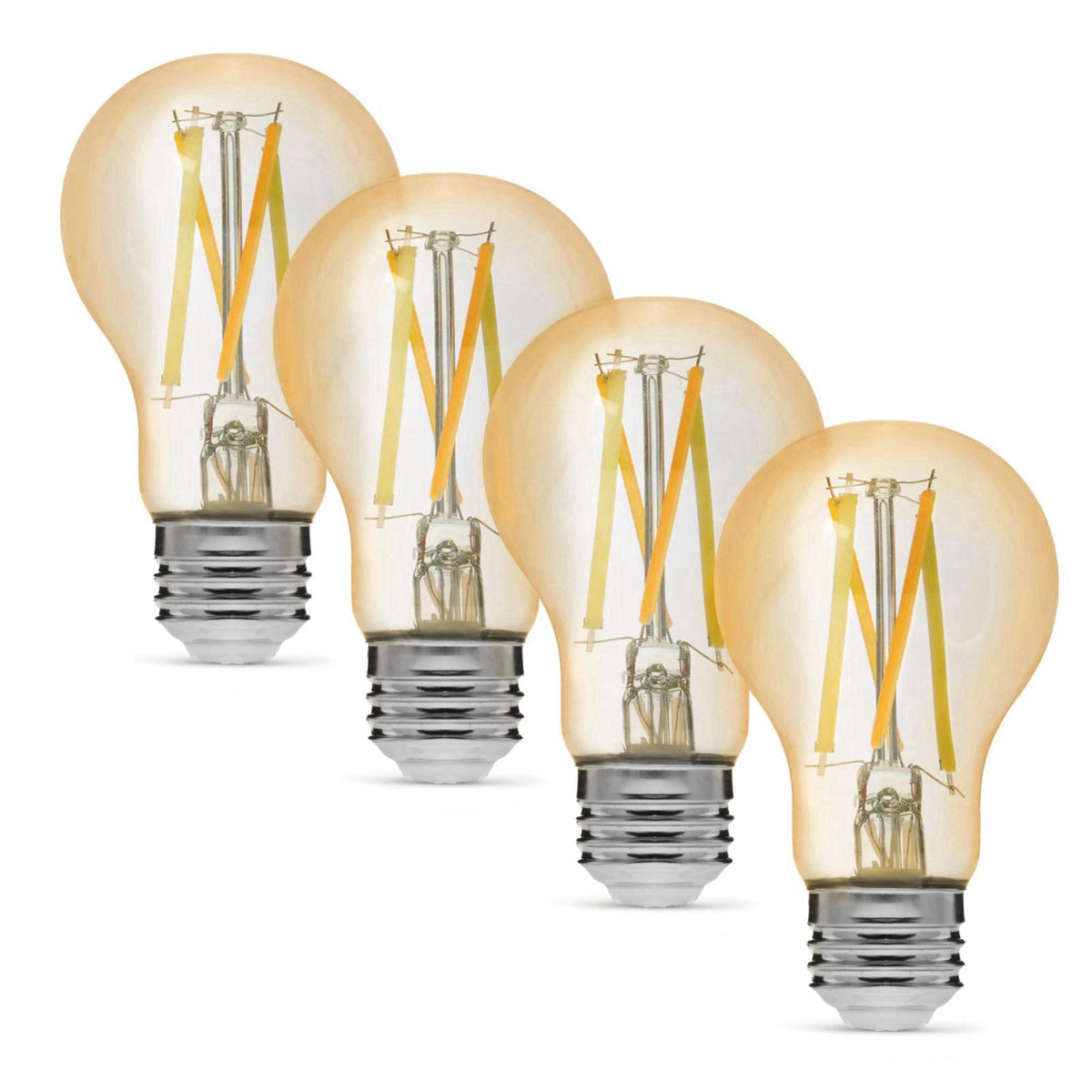 Amazon Basics A19 Smart Filament LED Bulb, Tunable White, Dimmable, Wi-Fi Enabled, Works with Alexa Only, Easy Setup, 2.