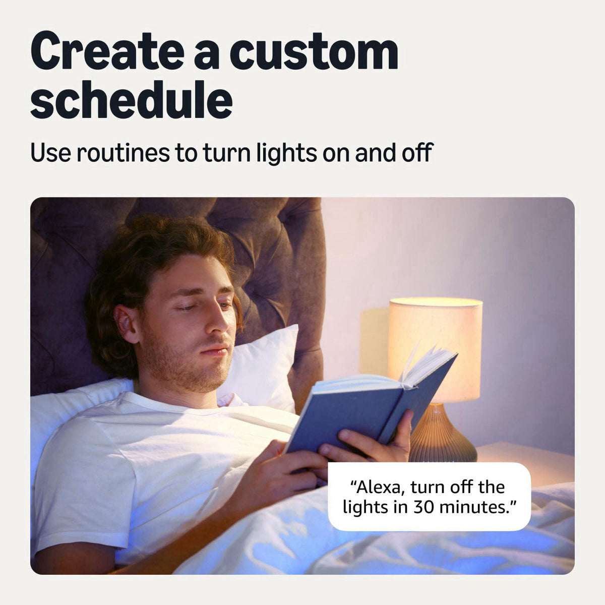 Amazon Basics A19 Smart Filament LED Bulb, Tunable White, Dimmable, Wi-Fi Enabled, Works with Alexa Only, Easy Setup, 2.