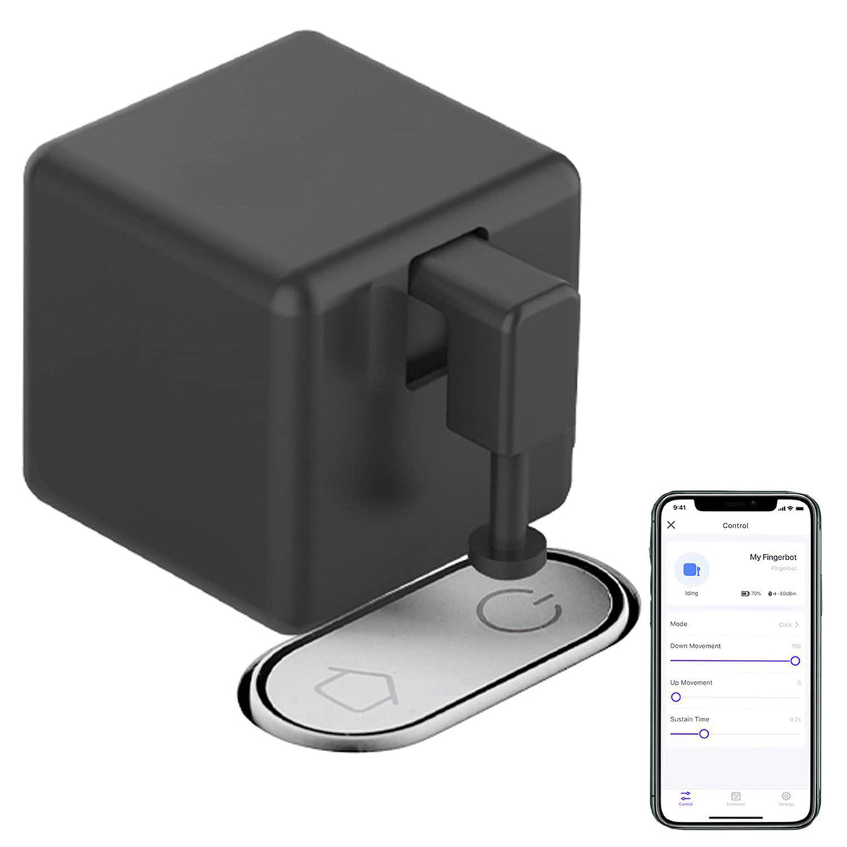 SENCKIT Smart Switch Button Pusher: Wireless App or Timer Control, No Wiring, Smart Bluetooth Fingerbot for Light Switch