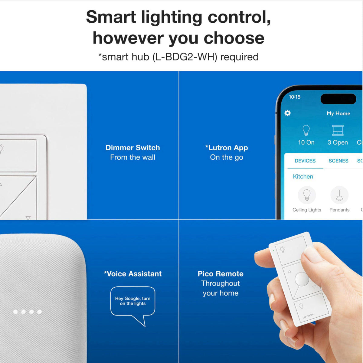 Lutron Caseta Smart Dimmer Switch No Neutral Required by Premium Selection — view 3