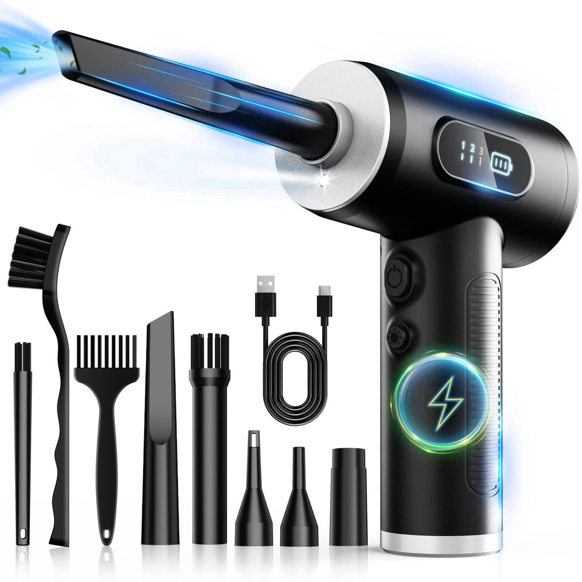 FRESMOL Compressed Air Duster, Rechargeable Cordless Electric Air Blower – product photo (Compressed Air Dusters)