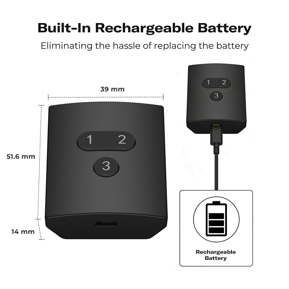 THIRDREALITY Smart Button ZB2,ZigBee Hub Required,3 Wireless Button,Remote Control,Compatible with Home Assistant,SmartT