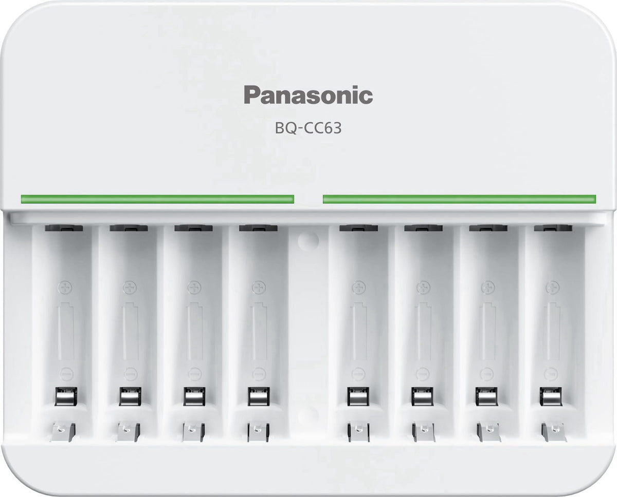 Panasonic BQ-CC63SBA Advanced eneloop 8-Position Individual Rechargeable Battery 5-Hour Quick Charger with 8 LED Charge 
