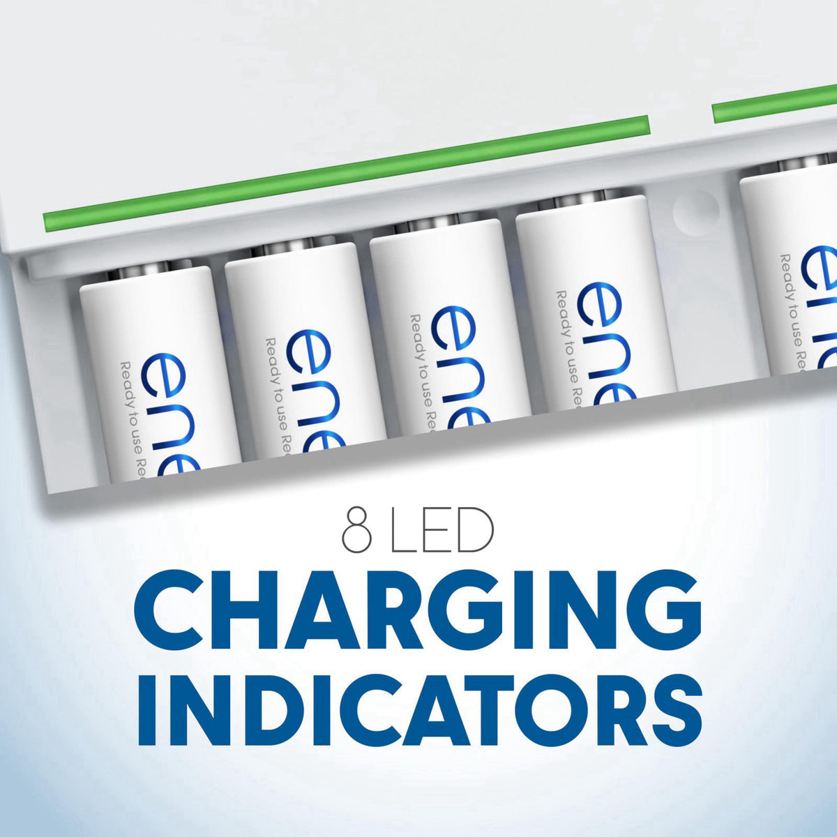 Panasonic BQ-CC63SBA Advanced eneloop 8-Position Individual Rechargeable Battery 5-Hour Quick Charger with 8 LED Charge 