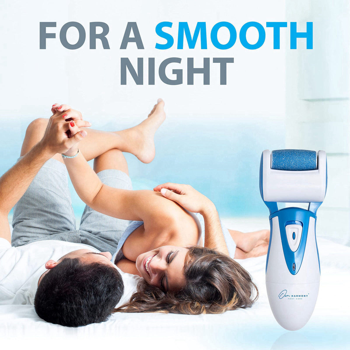 Own Harmony Electric Foot Callus Remover - Rechargeable Pedicure File Tool – back view and specifications