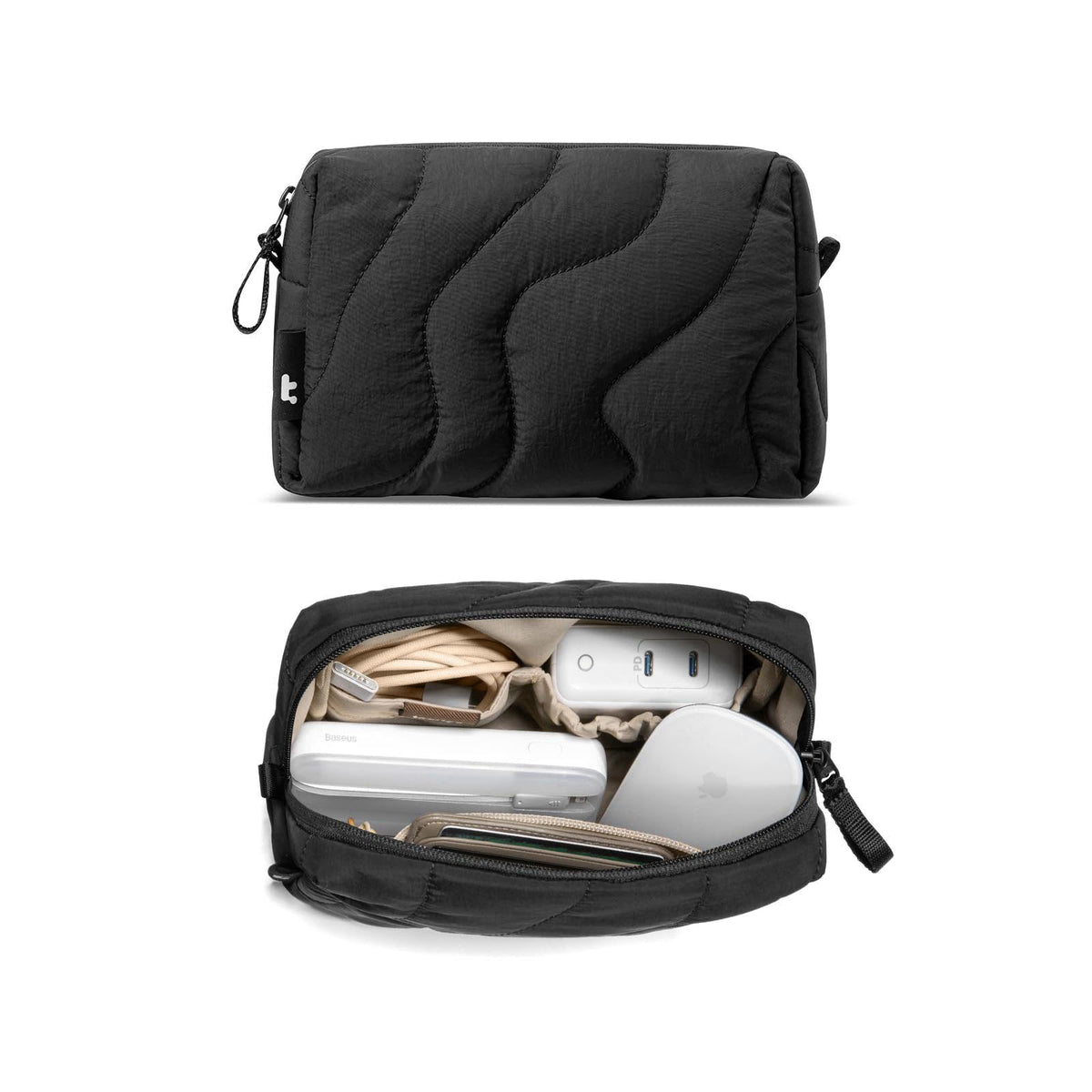 tomtoc Electronics Organizer Travel Case, Soft Puffy Accessory Tech Case – product photo (Cable Organizer Bags &amp; Cas