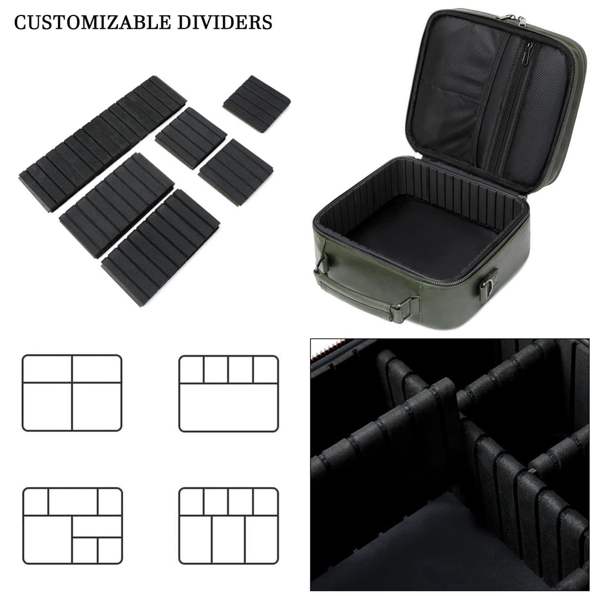 KYALOU Electronics Travel Organizer, Large Electronic Accessories Cable Case with Adjustable Dividers, Waterproof Tech S