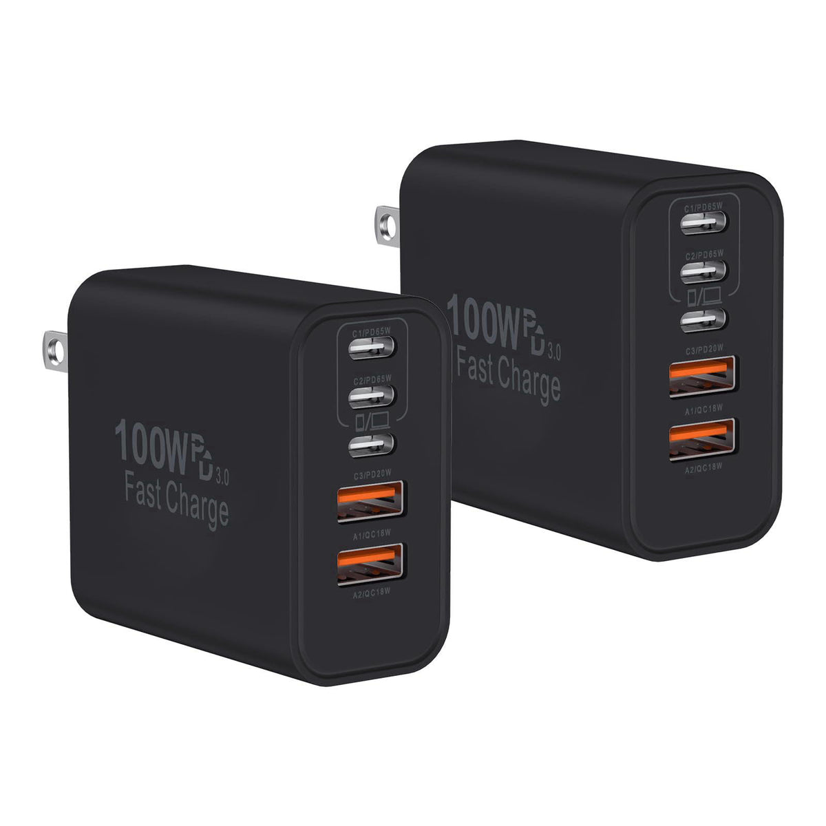 DiHines USB C Charger Block, 100W USB Type C Charger Super Fast Charging Block Plug