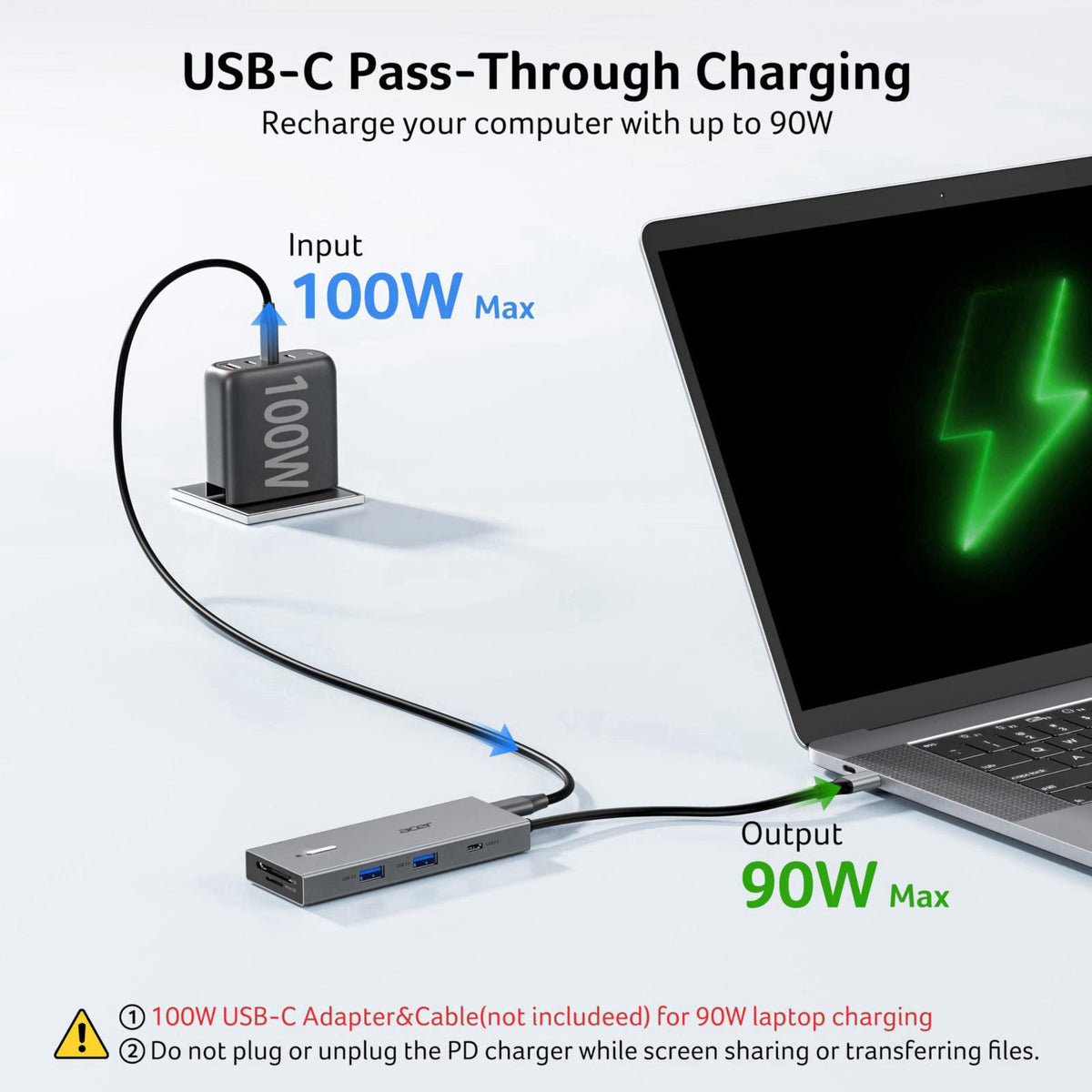 Acer USB C Docking Station Dual Monitor 9 in 1 Laptop Dock by Premium Selection — view 7