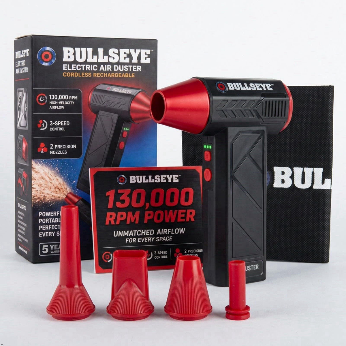 EMSON Bullseye Air Blaster - Air Duster and Blower, 4 Nozzles, As Seen on TV