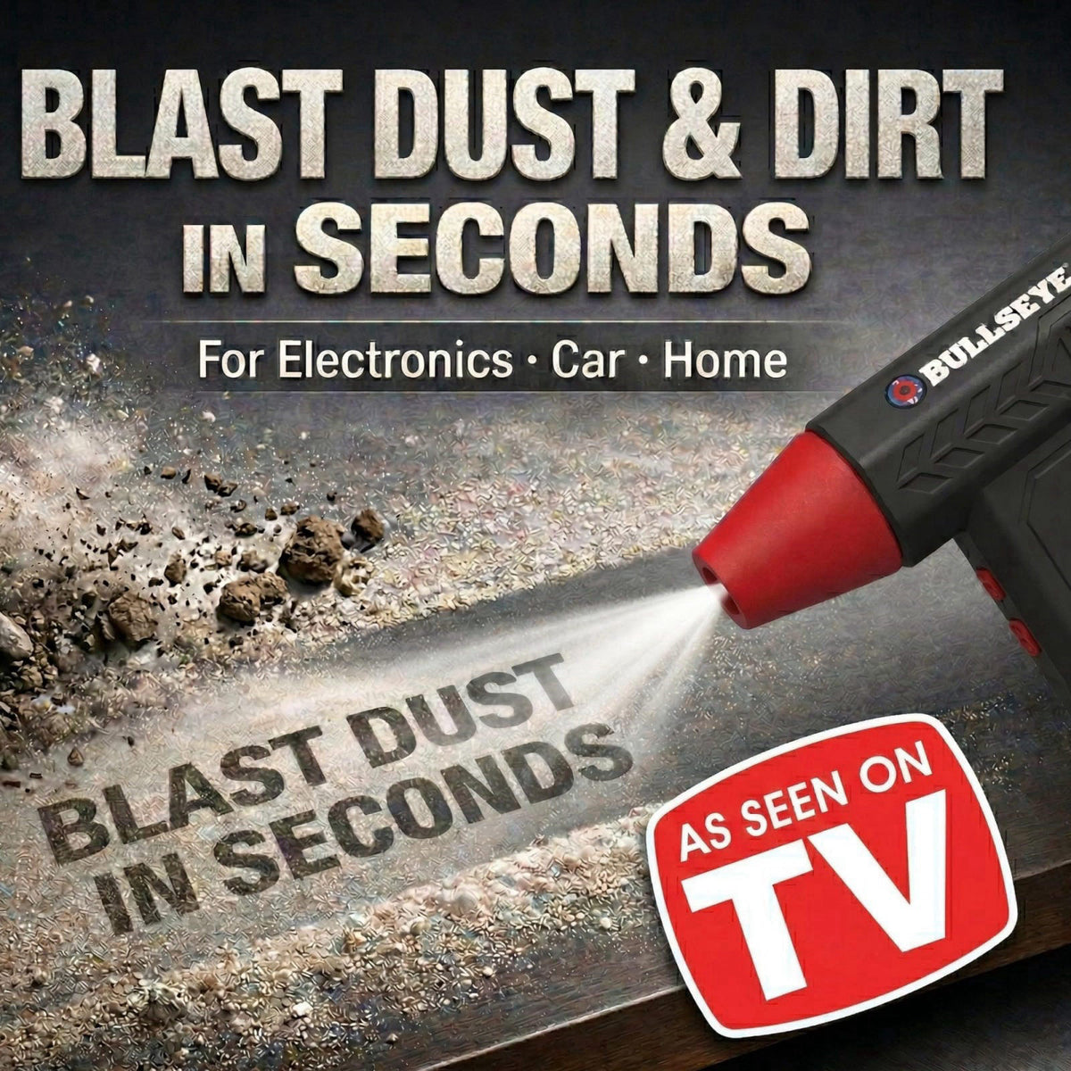 EMSON Bullseye Air Blaster - Air Duster and Blower, 4 Nozzles, As Seen on TV – full view