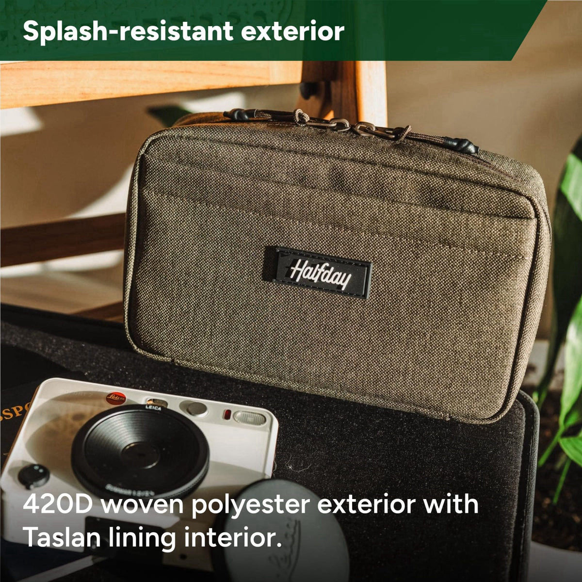 Halfday Sidekick Tech Organizer Kit: Splash-Resistant Case, Marine – packaging and label