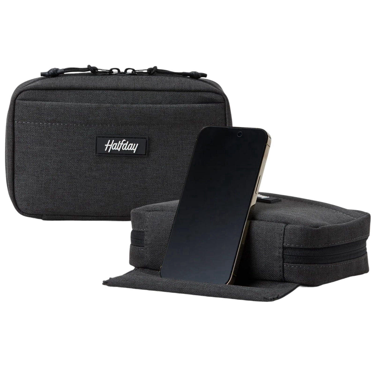 Halfday Sidekick Tech Organizer Kit: Splash-Resistant Case, Marine – back view and specifications